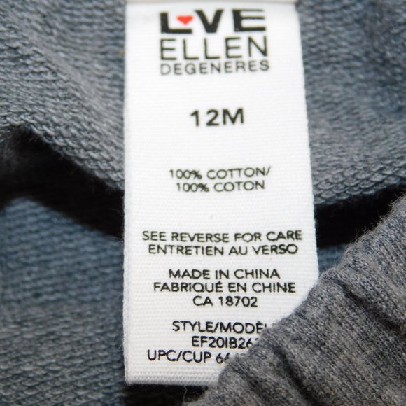 Love Ellen Degeneres Boys 12 Months Gray Overalls - Picture 6 of 8